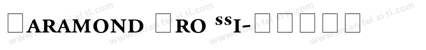 Garamond Pro SSi字体转换